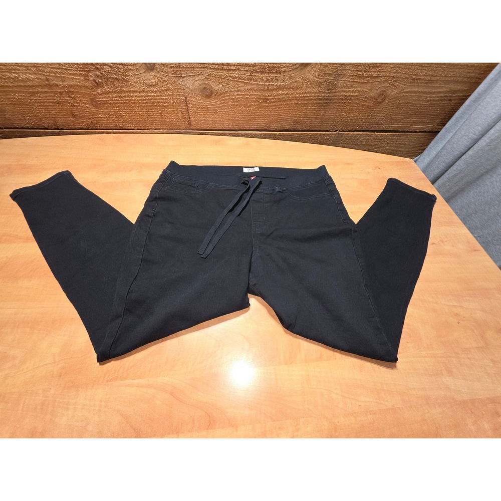 LEI Womens Black Pull On Jeggings Stretch Skinny Pants Plus Size 2X‎ Drawstring
